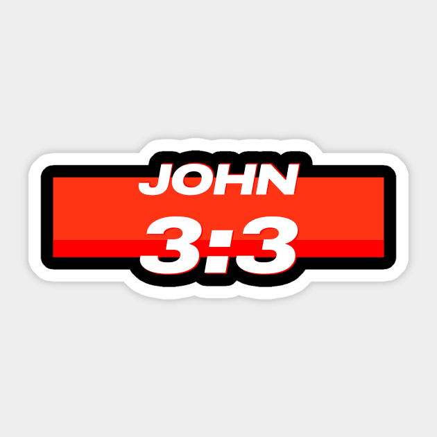 John 3:3 - Jesus Christ Bible Verse Sticker by Sesame